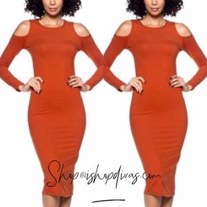Cold shoulder bodycon dress